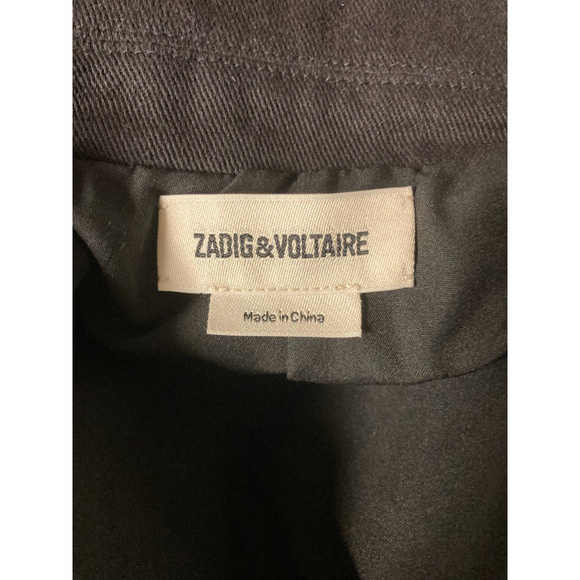 Zadig & Voltaire Black Embroidered Zip Jacket Size XS Statement - Picture 4 of 4